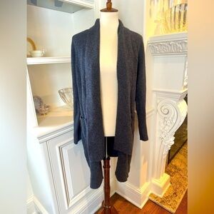 Michael Stars NWT open shawl collar long cardigan wool sweater coat size medium